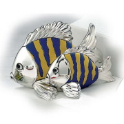 296c_blu_argento_oro_dipinto_a_mano_coppia_pesci