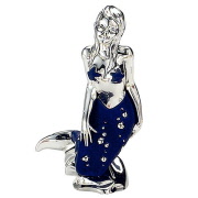 472_argento_oro_dipinto_a_mano_ondina_bollicine_blu_sirena